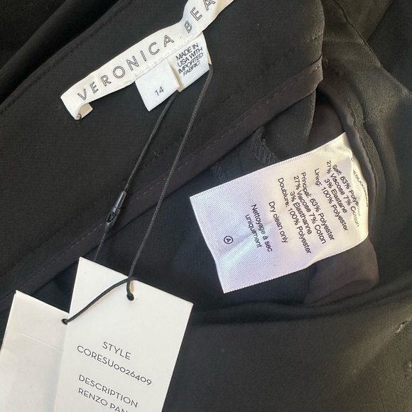 Veronica beard Renzo pant black silver buttons - Picture 7 of 10